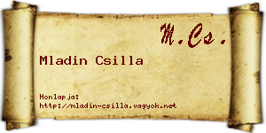 Mladin Csilla névjegykártya